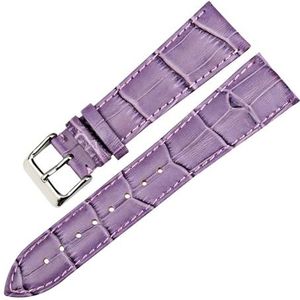 CBLDF Nieuwe Horloge-accessoires 12 Mm-22 Mm Horlogebanden Dames Blauwe Lederen Horlogeband Polsband Compatibel Met Citizen Horlogeband (Color : Purple, Size : 19mm)