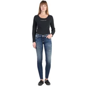 Le Temps des Cerises Lilac Pulp Slim 7/8e Jeans Destroy Blauw nr. 2, Blauw, 30W