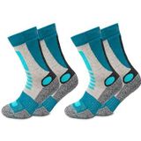 Occulto - Gerlinde - Wandelsokken - Turkoois Grijs - 2 Paar