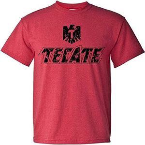 Tecate T-Shirt Mexican Beer Cotton Blend Graphic Printed red tee XL