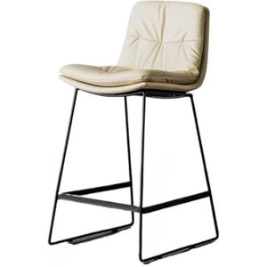 Barkrukken Vintage Gestoffeerde Kunstleer Ontbijtbarstoelen Met Rugleuningen, Aanrecht Hoge Barkrukken Barkruk (Color : C, Size : 65cm Sitting Height)