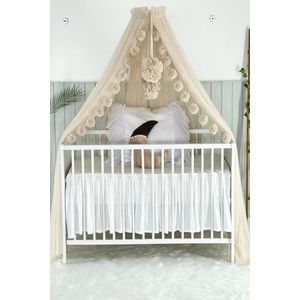 Baby Fancyroom - Bedhemel - Lichtbeige - Premium Tule - Muggennet - Kinderkamer Decoratie