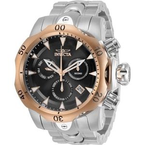 Invicta Heren Analoog Quartz Horloge met Roestvrij Stalen Band 29646, Zilver, Quartz Horloge