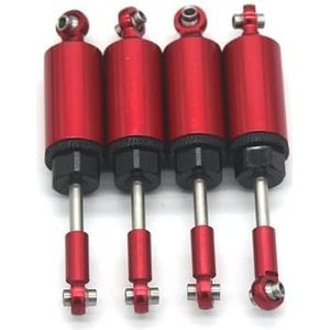 For MN 128 accessoires MN86S mn128 RC afstandsbediening auto metalen onderdelen met ingebouwde lente schokdemper(Red)