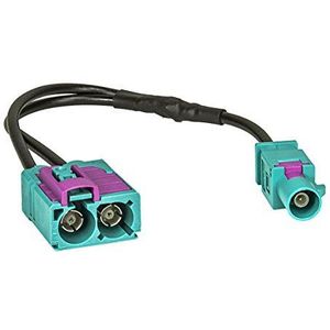 tomzz Audio 1503-017 dubbele Fakra (F) bus koppeling antenne-adapter naar Fakra (M) stekker compatibel met Audi, VW