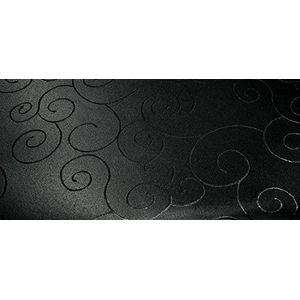 Tafelkleed Ovaal 130x260 cm Gestructureerde Damaskring Niet-IJzeren Vlek # 1315, Polyester, zwart, 130x260 ovaal
