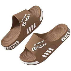 Doucheschoenen, Heren zomerpantoffels - Binnen/buiten badsandalen, grote maten(Coffee,44 EU)