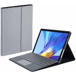 Toetsenbordhoes voor Surface Pro 7+/Pro 7/Pro 6/Pro 5/Pro 4/Pro 3 12.3"", 7-Kleuren Achtergrondverlichting, Magnetisch Draadloos Toetsenbord met S-Penhouder,Dark gray