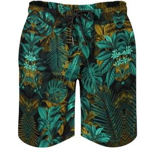 SANYJRV Mannen Hawaii Bloem Shorts, Strand Tropische Ademende Korte Broek, Outdoor Running Zwemmen Sport Trunks, Kleur 3, M