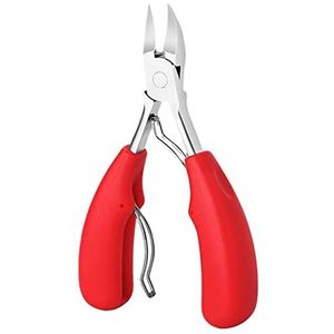 Olecranon Nagelknipper Tondeuse voor Dikke Teennagels Inlay Nagels Ouderen, Rood, 15,5 x 5 cm