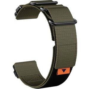 Nylon polsbandje 22-26 mm geschikt for Garmin 5Plus 6Pro 7Pro Quick Release polsbandje Vervangbare horlogeband Fenix7X / 5X / 5XPlus / 6X / 6XPro riem (Color : Green, Size : 22mm)