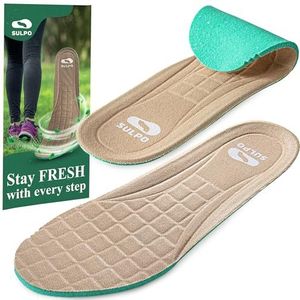 SULPO Inlegzolen voor frisse schoenen en voeten - comfort vervangende zolen schoeninlegzolen voor dames en heren inlegzolen voor werk schoenen loopschoenen laarzen sneaker maat 40