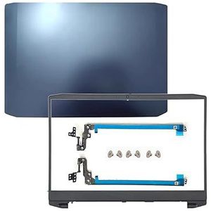 Blauwe achterkant top LCD achterkant cover + ring + scharnieren compatibel met Lenovo IdeaPad Gaming 3 15ARH05 15IMH05 Laptop