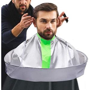 Professionele tondeuse cape hairdressing cape waterdichte tondeuse cape kapper volwassen kapper accessoires mannen en vrouwen, grijs, groen.