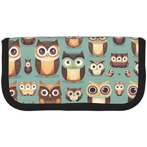 gopoo Animal Cartoon Uilen Leuke Leuke Canvas Potlood Pouch - Georganiseerde Opslag voor Reizen & Dagelijks Gebruik Etui, Make-up Pouch