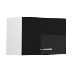 Vicco Hangkast plat keukenkast R-Line Solid wit zwart 60 cm modern