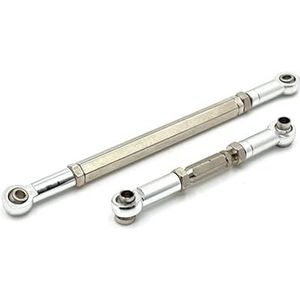 Metalen Vooras Stuurstang Upgrade Stuurstang for MN Model 1/12 MN82 LC79 MN78 RC Auto Onderdelen(Silver)