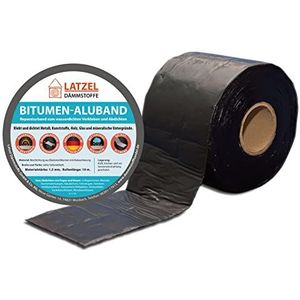 Bitumen Aluminium tape, reparatietape, kleur zwart, 150 mm, rol 10 meter.