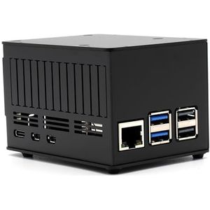 KKSB HAT Behuizing voor Raspberry Pi 5 – Ruimte voor Standaard HATs en NVMe HAT – Compatibel met Raspberry Pi 5 Heatsink en Laagprofiel Koelers