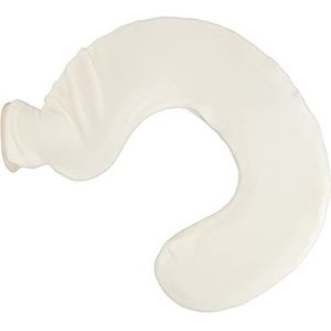 Wer Hot Neck Srliya U-vormige Warmwaterkruik Warme Nek Zachte Rubberen Warmwaterzak met Afneembare Stoffen Hoes Marineblauw (Beige)