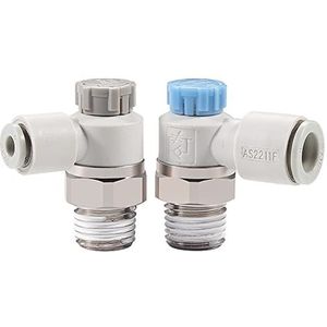 PIHWGUVD Flow Control Valve Self-lock Speed Controller AS1201F-M5-04A Pnuemaitc PU Luchtslang Fittingen AS2201F-01-06SA AS1201F 1 Stks (AS3201F-03-08SA)