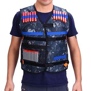 Yosoo Tactisch vest, camouflage, voor kinderen, voor Nerf N-Strike Elite Series, Blauw, Type 1