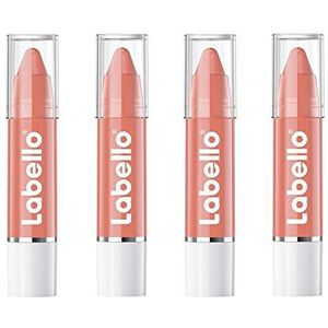 LABELLO Crayon Lippenstift - Nude - 4 Stuks - Hydraterend - Natuurlijke Oliën