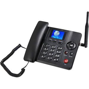 Bureautelefoon Draadloos Volledig Netcom 4G-kleurenscherm, Dual Sim Wifi Bluetooth met FM-radio Zwarte draadloze vaste lijn met FM, Sim, SMS Draadloze vaste lijn Handsfree-functies