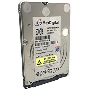MaxDigital 500 GB 5400 RPM 16 MB cache SATA 6 Gb/s 7 mm 2,5 inch notebook/mobiele harde schijf (MD500GLSA1654S) - 2 jaar garantie