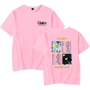 Clairo Tee Mannen Vrouwen Mode T-Shirt Unisex Cool Korte Mouw Shirt Zomer Kleding XXS-4XL, roze, XS