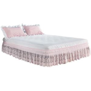 BOJHGO - Bedrok - Roze - Bloempatroon Jacquard - 140 x 200 x 38 cm