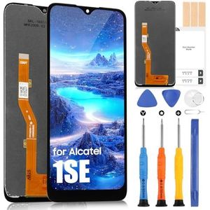 Lcd-scherm voor Alcatel 1SE 2020 5030F 6,22 inch lcd-display, digitizer touchscreen, vervangende montage met gereedschap, zwart