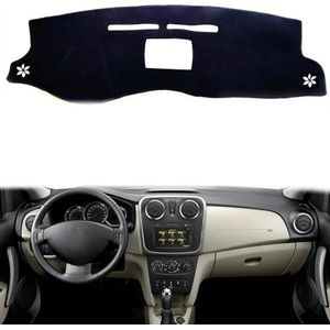 Auto Dashboard Cover Beschermend Vermijd Licht Tapijt Auto Dashboard Mat Anti-UV Antislip Accessoires geschikt voor Renault geschikt voor Dacia Logan 2013 2014