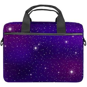 EZIOLY Ruimte Ultraviolet Galactische Galaxy Laptop Schouder Messenger Bag Crossbody Aktetas Messenger Sleeve voor 13 13.3 14 Inch Laptop Notebook Tablet Beschermen Tote Tas Case, Meerkleurig, 11x14.5x1.2in /28x36.8x3 cm