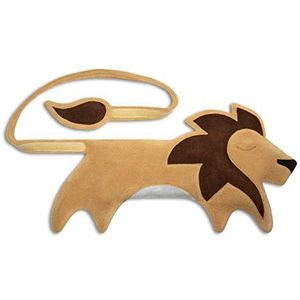 Leschi Tarwezak magnetronbestendig, ongeparfumeerd/Heat Pack voor onderrug en maag/dier: Leeuw Maxim, Beige