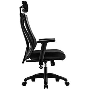 Werkstoel Bureaustoel Directiestoel Mesh Bureaustoel Draaibare Computer Bureaustoel Hoge Rugleuning Fauteuil Stoel Ergonomische Verstelbare Armsteun Lendensteun Bureaustoelen Computer Stoel (Color :