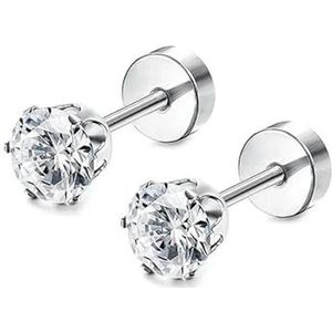 1-16 paar roestvrij staal kleine minimalistische ronde CZ bal barbell stud oorbellen piercing kraakbeen oorbellen set voor mannen vrouwen