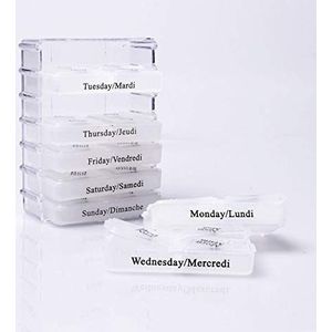 CaliCosy - 7-daagse Pillendoos - Wit - Compact - 10 x 7,5 x 4,5 cm