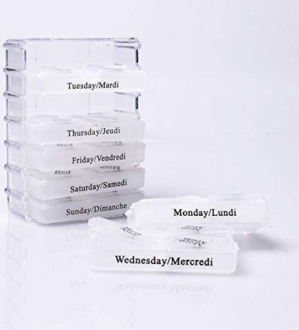 CaliCosy - 7-daagse Pillendoos - Wit - Compact - 10 x 7,5 x 4,5 cm