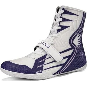 Hiuzylqx Worstelschoenen voor heren, hoge professionele bokslaarzen, antislip, robuust en ademend, powerliften, bodybuildinglaarzen, gewichtheffen,C,38 EU