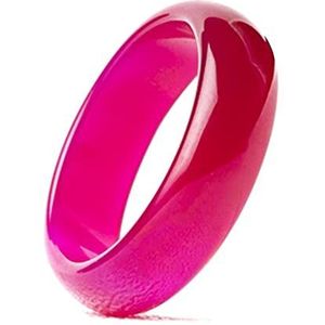 Roze Jade Ring for vrouwen, Kleurrijke Crystal Agaat Chalcedoon Band Ring Stapelbare Geboortesteen Sieraden (Kleur: Roze, Maat: 8)