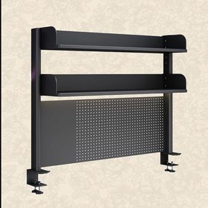 Bureauverlenger Pegboard Werkstation - Klem op Bureau Organizer Plank, Privacypaneel Voor Gaming Bureau, Computerbureauaccessoires Voor Kantoor, Klem-on 23,6/31,5/39,3 inch Desktop Rekken Systeem