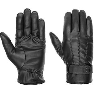 Lipodo Kunstleren Handschoenen Heren - met voering voor Herfst/Winter - 9 HS zwart