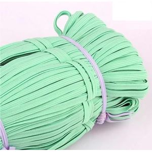 3,0 mm 6 mm elastisch lint elastische banden rubberen band elastische lijn DIY kantversiering naaien tailleband kledingaccessoires 4/10 yards-lichtblauw groen-3,0 mm