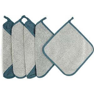 5 Pack Soft Weave Home Spa Bad Douche Exfoliërende Massage Gezicht Body Wasdoeken, Dubbelzijdig met Exfoliërende Scrub en Zachte Badstof Handdoek