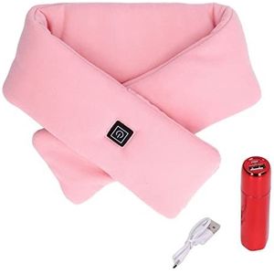 USB Verwarmde Sjaal, Draagbare Nek Verwarming Pad Wrap, 3 Niveaus Intelligente Elektrische Nekwarmer Nek Warmte Therapie Pijnbestrijding voor Reizen Outdoor(roze)