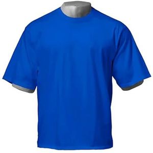 LQHYDMS Heren t-shirt heren oversized fit korte mouw T-shirt met laten vallen schouder losse hiphop fitness t-shirt zomer gym bodybuilding tops T-shirts, Blauw, M
