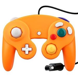 OSTENT Bedrade Shock Game Controller voor Nintendo GameCube NGC Wii Video Game Kleur Oranje
