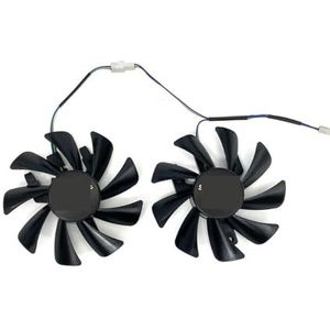 FD9015U12S T129215SU GPU grafische koelventilator voor Radeon voor Sapphire RX 580 2048SP 8G D5 videokaartkoelventilator(Black 2-Fan)