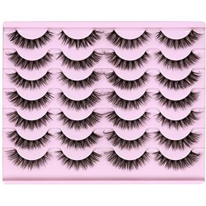 Cat Eye Clear Lash Band 3D Fake Fluffy Volume Korte Faux Mink 14 paar